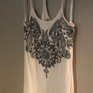 Vocal Apparel - Long Sparkly Fringed Tank Top